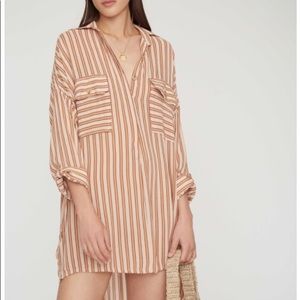 Faithful the Brand Almería Stripe Pink Shirt Dress